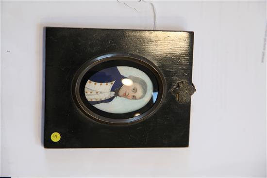 Frederick Buck (1771-1839) Miniature of a naval officer 2.25 x 1.75in.